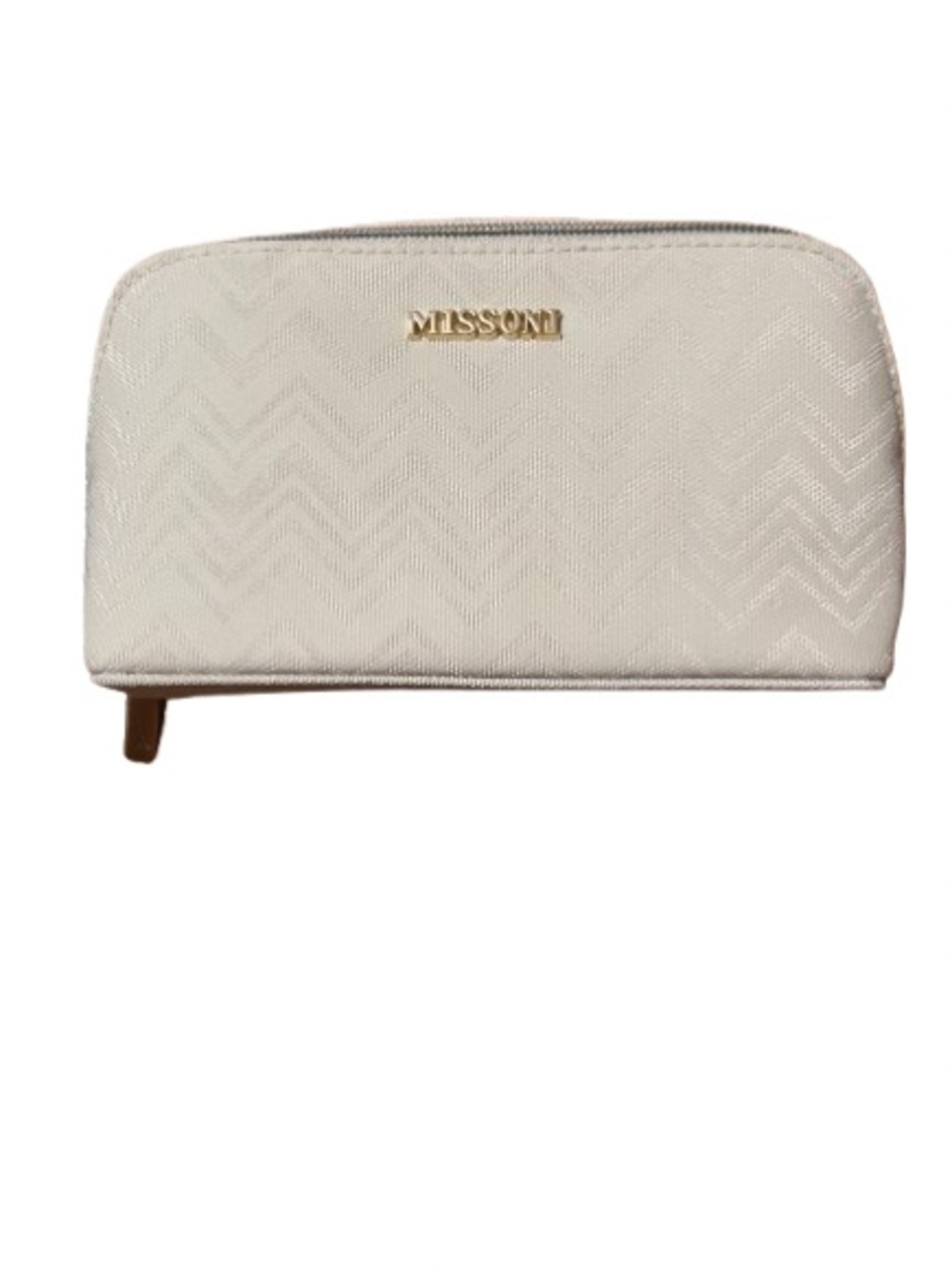 NWOT Missoni Cream Zip Travel Bag
